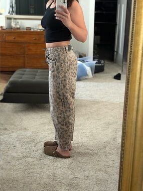 Free People Leopard Print High-Waist Women’s Jeans